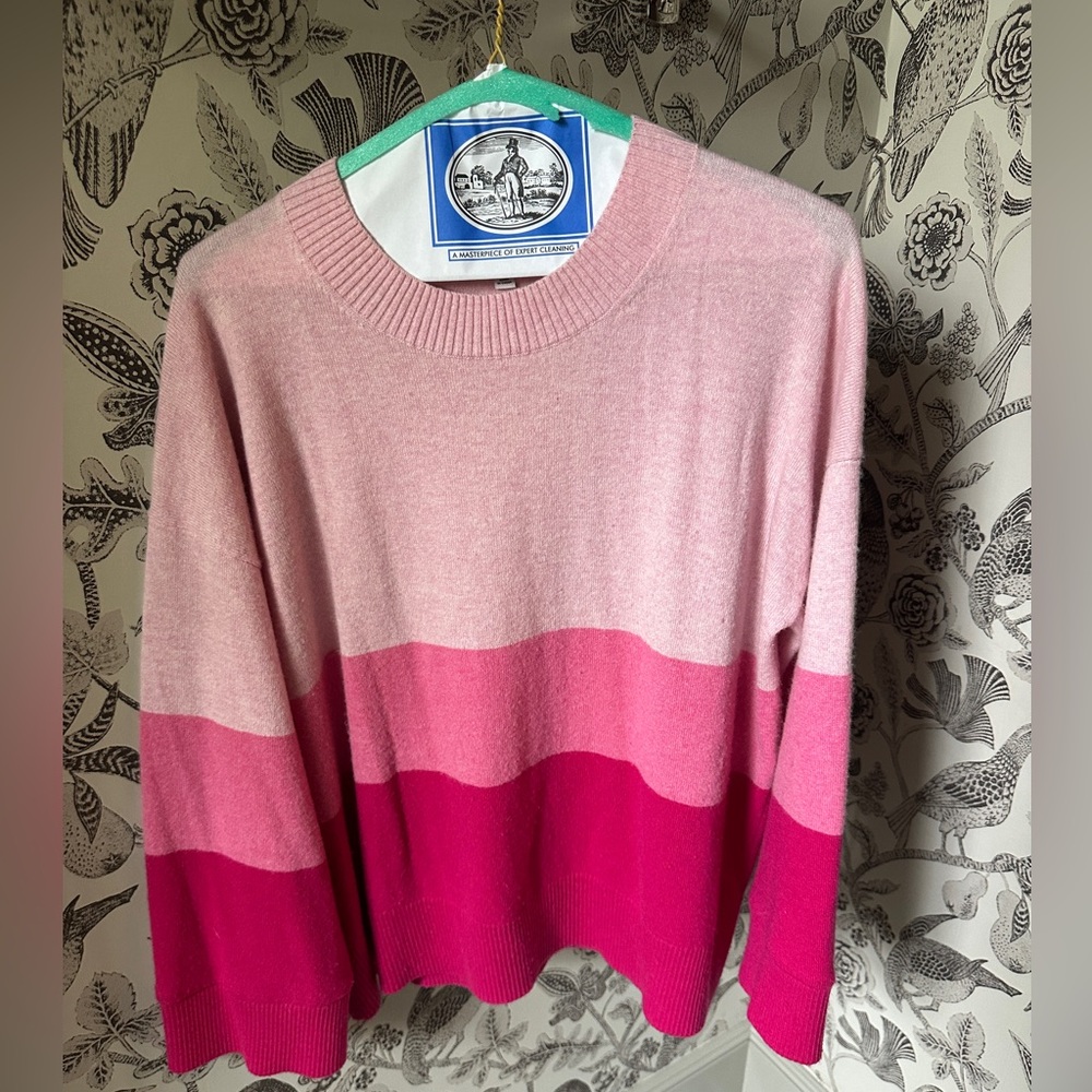 Elizabeth and James Pink Block Cashmere Sweater